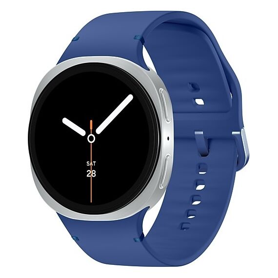 Galaxy Watch8 | 44 мм | Silver | Sport/Blue | M/L, Размер ремешка : M/L, Тип ремешка : Sport, Размер корпуса : 44 мм, Подключение часов : Bluetooth / Wi-Fi, Цвет ремешка: Blue, Цвет: Silver